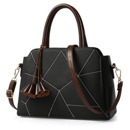 HBP Tote Bag Retro Women Leather Handbags Purses Pocket Female MessengerBags Lady Shoulder Bags Fashion Casual Black 1040