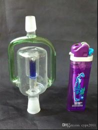 Two-color Hookah Philtre Glass Bongs Accessories Unique Oil Burner Glass Pipes Water Rigs Smoking with Dropper