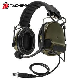 Headphones Earphones TAC-SKY COMTAC Detachable Headband Silicone Earmuffs Noise Reduction Tactical Headphones COMTAC III 2211014782363