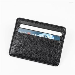 Storage Bags PU Leather Card Holder Slim Bank Credit ID Cards Coin Pouch Small Change Wallet Organizer Women Men Thin Business Purse