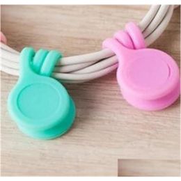 Other Home Storage Organization Data Line Fixedclip Mtifunction Sile Mobile Phone Magnet Headset Style Magnetic Attraction Dhgarden Dh2Sm