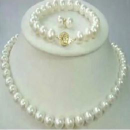 new fashion charming 8-9mm Pearl Necklace Bracelet Earring set