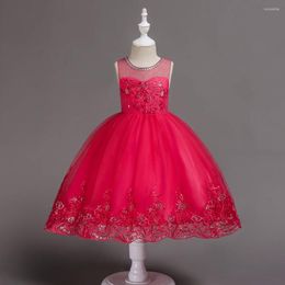 Girl Dresses Children's Dress Pettiskirt Flower Girl's Wedding Short Princess Rose Color