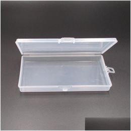 Storage Boxes Bins 2Cm Transparent Plastic Pp Lock Case Empty Packing Box Rec Element Hook Fishing Gear Organiser Dust Pro Dhgarden Dhgya