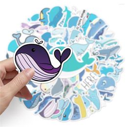 Gift Wrap 50pcs Cartoon Blue Whale Stickers For Scrapbook Guitar Notebooks Stationery Laptop Kscraft Cute Sticker Scrapbooking Supplies