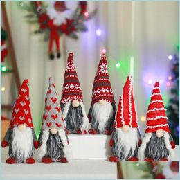 Christmas Decorations Christmas Gnome Decorations Faceless Old Man Doll Standing Santa Claus Gifts For Children Gift Elf Dolls 10Wf Dhlhb