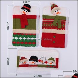 Christmas Decorations Creative Microwave Oven Door Handles Ers Snowman Anticollision Fridge Handle Sleeve Fit Christmas Indoor Decor Dhewf