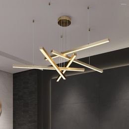 Chandeliers Led Chandelier For Living Room Bedroom Dining Kitchen Indoor Gold Color Hanging Modern Light Fixtures