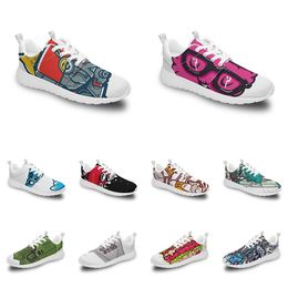 Men Custom Animal Cartoon Sports Shoes Women Anime Design Diy Word Black White Blue Red Colourful Outdoor Mens Trainer Wo S S Cfc Bc s