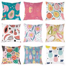 Pillow Cartoon Fruit Style Cover Colorful Decor Pineapple Pillows Case Home Sofa S Covers Decorative Pillowcase