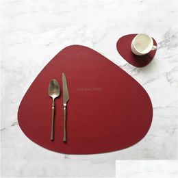 Mats Pads Waterproof Placemats Home Dining Table Coaster Set Nonslip Washable Mats Drop Delivery Garden Kitchen Bar Decoration Acce Dhmp3