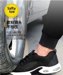 2023 new in safety shoes for man black boots White boot work shoes men steel cap designer footwear