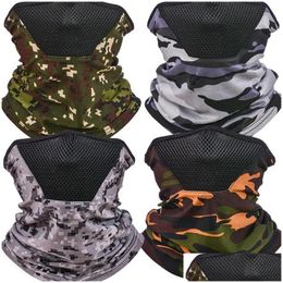 Designer Masks Mti Function Camouflage Neck Gaiter Seamless Face Shield Male Breathable Windproof Mask Foldable Outdoors Bic Dhgarden Dhzxg