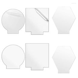 Lamp Holders 6Pcs Clear Acrylic Panels 2Mm Plexiglass Sheet Boards For LED Light Base Signs Medals Craft DIY Display Projects