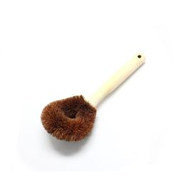 Cleaning Brushes Non Stick Oil Pot Brush Wooden Handle Coconut Palm Brushs Cleaning Wash Dishes Degreasing Kitchen Supplies Brown Po Dhjdj