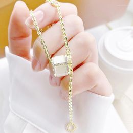 Pendant Necklaces Lns Fashion Design Opal Women Necklace Luxury Plated 3 Layers 14k Gold High Quality Elegant Simple