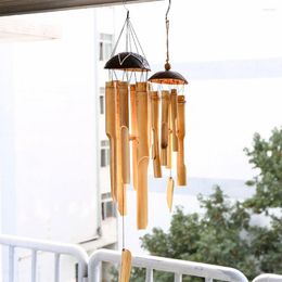 Decorative Figurines Creative Garden Decor Crafts Gift Courtyard Decoration Hanging Ornament Handmade Bamboo Wind Chime Pendant