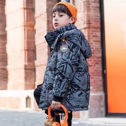 Down Coat Kids Boys Jackets Warm Down Coat for Children Hooded Outerwear Clothing Teen Clothes Russian Winter Children Parka 6 8 10 12 14Y 221125