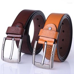 Belts Belt Men's Premium Quality Leather Wide For Jeans Casual Classic Luxury Vintage Buckle