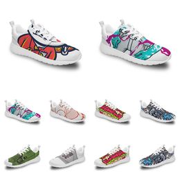 men women custom sports shoes anime cartoon animal design diy word black white blue red colorful outdoor mens trainer 215