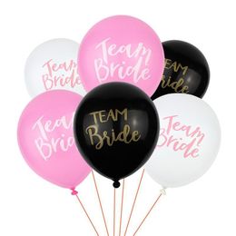 Party Decoration 12Inch Team Bride Balloon Romantic Lovely Anniversaire Round Latex Ball Diy Hen Night Bachelorette Wedding Party De Dhnxh