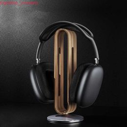 Car Headset Stand Holder Wooden Headphone Bracket Metal Base Desk Shelf Rack Bamboo Wooden Storage Frame Hanger Bamboo Stand Storage