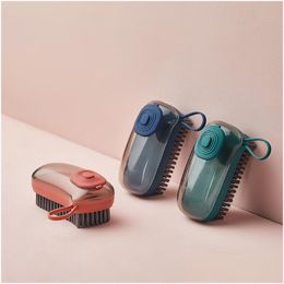 Cleaning Brushes Matic Filling Device Cleaning Brush Mtifunctional Plastic Soft Washing Shoes Clothes Brushes Household Cleanings Su Dhgas