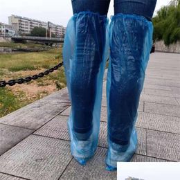 Designer Masks Outdoor Long Style Disposable Shoes Er Plastics Blue Colors Boot Ers Safety Overshoes Fit Indoor Carpet Floor 0 3Yq E Dhvlo