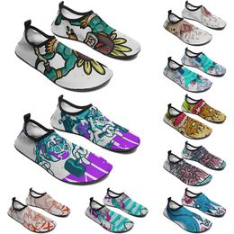 Buty niestandardowe buty wodne Dostosowane trampki mężczyźni kobiety Niebieski zielony czarny szary klasyczny Custom Custom Low Platform Sneaker Color22