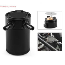 Universal Car 2 Hole Oil Canister Aluminum Alloy Automobile Modification Fuel Tank Parts Vehicle Accessories