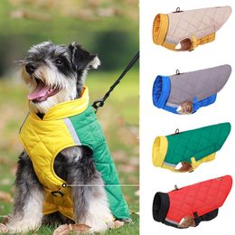 Dog Apparel Winter Pet Clothes Warm Coat Outfit Vest For Large Dogs Reflective Jacket Clothing Under Waterproof