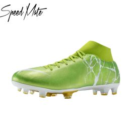 Dress Shoes 8 Colours Speedmate FG Soccer Top Quality Breathable Football Boot Adult High Ankle Outdoor Sport Training Cleats 221125