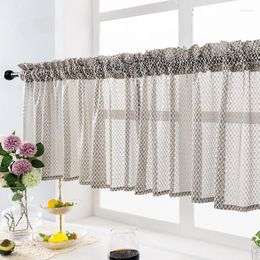 Curtain Lace Short Bedroom Sheer Window Screening Half Solid Drapes For Kitchen Living Room Curtains Cotinas De Sala