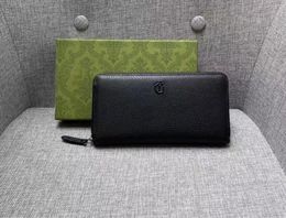 Designer Paris grid style high-end men's wallet credit card wallet women's long wallet luxury folding handbag wallets