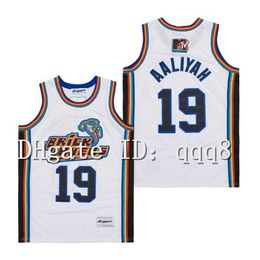 College Basketball Wears Aaliyah #19 Bricklayers Basketball Jersey 1996 MTV Rock ALL Stitched Cheap Basketball Jerseys