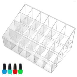 Storage Boxes Transparent Acrylic Makeup Organizer Lipstick Holder Display Rack Case Cosmetic Nail Polish Make Up Organiser Tool