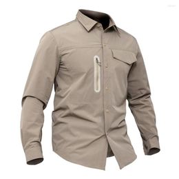 Men's Casual Shirts Shanghai Storey Tactical Military Men Shirt Breathable Anti UV Male Quick Dry Long Sleeve Spring Size M-3XL Asian