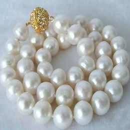 beautifu jewelry 14mm white shell pearl round necklace 18inch