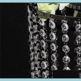 Party Decoration Acrylic Crystal Bead Curtain Romantic Fashion Wedding Birthday Field Prop Party Desktop Decorations Ornament Bling Dh5P7