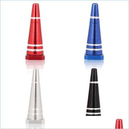 Smoking Pipes The New Mini Metal Traffic Cone Shaped Smoking Pipes Aluminium Alloy 60Mm Mticolor Snuff Bottle Smoke Accessories 3 61G Dh6Sy