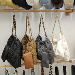 HBP Totes Stuff Sacks Down Rhombic handbags Autumn Winter Large Capacity Single Shoulder Chain tote Bag South Korean Generous Single Shoulder 221124