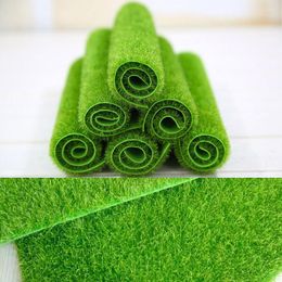 Decorative Flowers 2Pcs 30cm Artificial Grassland Simulation Moss Lawn Turf Fake Green Grass Mat Carpet DIY Micro Landscape Home Floor Decor