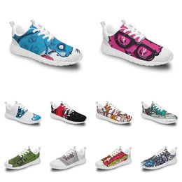 men women custom sports shoes anime cartoon animal design diy word black white blue red Colourful outdoor mens trainer 180