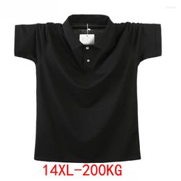 Men's Polos Plus Size 9XL 10XL 12XL 14XL Men Polo-Shirts Short Sleeve Summer Casual Home Tees Super Tops 68 70 72 74 76 66