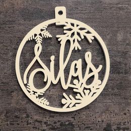 Christmas Decorations Custom Baubles Personalized Ornament Laser Cut Names Gift Tags With Year And Name