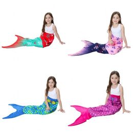 Blankets Mermaid Scale Blankets With Tail Slee Blanket Pattern Wave Double Layer Veet Material Children Like Beach Towel Fashion 43T Dhiyh