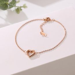 Anklets Love Heart Foot For Women Stainless Steel Leg Chain Bohemian Jewlery Beach Accessories Gift Bijoux