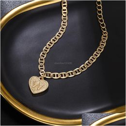 Anklets A Z English Initial Heart Anklet Chain Crystal Gold Chains Charm Foot Bracelet Women Fashion Jewellery Gift Drop Delivery Dhsed