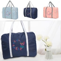 Duffel Bags Foldable Travel Portable Clothing Organiser Women Handbags Butterfly Circle Printing Duffle Bag Accessories