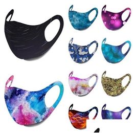 Designer Masks Starry Sky Printed Face Mask Flame Figure Stars Hanging Ear Masks Camouflage Printing Mascarilla Polychromati Dhgarden Dhkvm